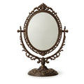 Antique Bronze Finish Oval Swivel Mirror