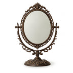 Antique Bronze Finish Oval Swivel Mirror