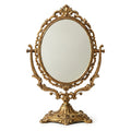 Ornate Gold Finish Swivel Tabletop Mirror