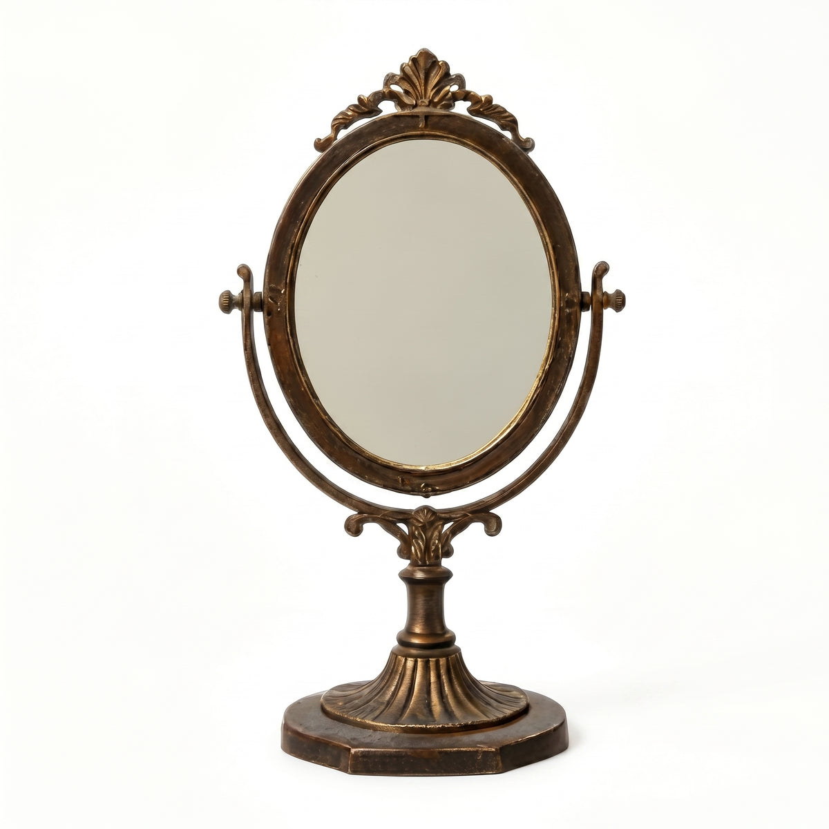 Classical Bronze Tabletop Swivel Mirror